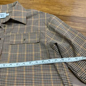 Princess Polly Plaid Shirt Womens Size 2 Jacket Long Sleeve Button‎ Up Top Brown thumbnail 7