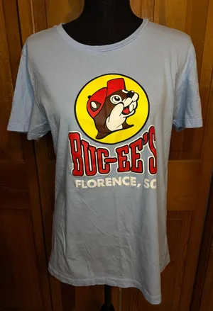 Buc-ee’s Florence, SC Light Blue Short Sleeve Tee Shirt Size Medium thumbnail 1
