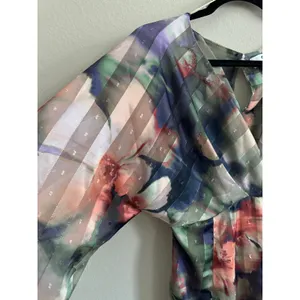 Socialite Chiffon Floral Midi Dress Womens Medium Side Slit‎ Party Guest Spring thumbnail 12