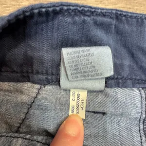 American Eagle Outfitters Navy‎ Blue Cotton Chino Shorts Cuffed Size 4 Y2K 2012 thumbnail 5