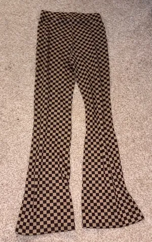 Urban Outfitters Checkered Flare Pants Stretchy thumbnail 2