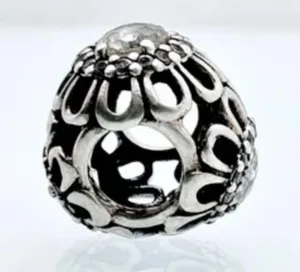 PANDORA Authentic Floral Brilliance Charm with Clear Cubic Zirconia thumbnail 2