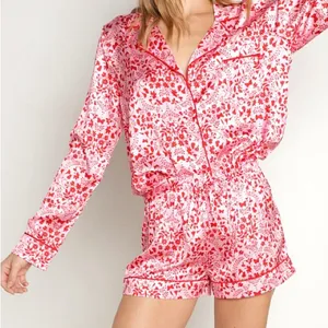 Show Me Your Mumu Satin Favorite PJ Set - Lovey Dovey thumbnail 1