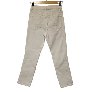 Zara High Rise Skinny Jean Womens Size 2 White Denim Summer Clean Girl Side Slit thumbnail 2