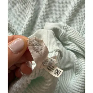 Aerie Waffle Knit Mint Green Graphic Crewneck Sweatshirt Size Large thumbnail 6