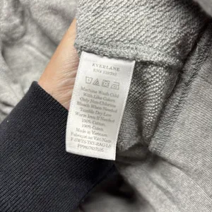 Everlane Sweatshirt Womens Large Gray Cotton Crewneck Pullover Raglan Sleeve thumbnail 4