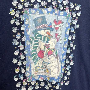 Vintage Jerzees Holiday Winter Snowman Crewneck Sweatshirt thumbnail 3