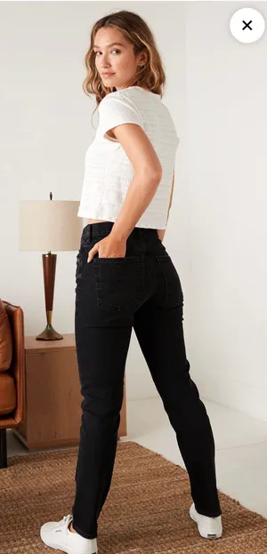 90s Straight Jean Black Size 0 Long thumbnail 2
