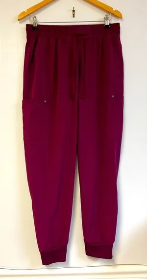 Dickies Women’s Mid Rise Jogger Cargo Scrub Pants‎ – Wine – Size L thumbnail 1