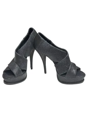 Elizabeth and James 𒀭 Milla Platform Stiletto Heel Sandal 𒀭 Black Sheen 𒀭7.5M thumbnail 14