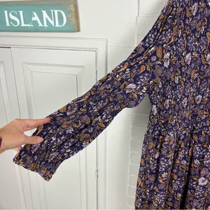 Universal Thread Purple Floral Smocked Dress Size 2X thumbnail 7