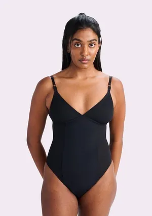 Parade Mixed Media Mesh Bodysuit Black Women’s Size Medium New with Tags thumbnail 2