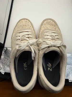 Kizik Prague Shoes Women Size 7‎ WIDE beige Speckled Comfort Casual Sneakers thumbnail 7
