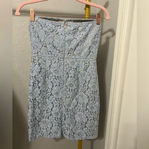 BY THE WAY Revolve Charlize strapless mini lace floral dress thumbnail 5