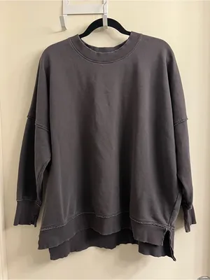 Aerie Grey Crewneck Pullover Small thumbnail 11