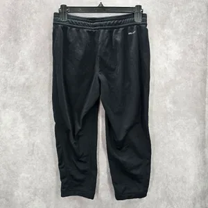 Nike Black Cropped Capri Pull On Athletic Running Jogger Pants Extra Small XS‎ thumbnail 2