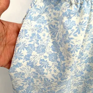 Who What Wear Milkmaid Dress Women XXL Blue Floral Boho Romantic Coastal Prairie thumbnail 10