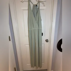 NWT‎ LuLus Sunny Day Perfection Sage Green Tie-Back Maxi Dress, M! thumbnail 4