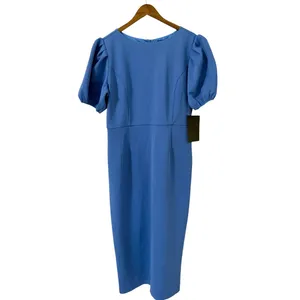 Lulus Simply Beloved Blue Puff Sleeve Bodycon Midi Dress size XXL NWT thumbnail 4