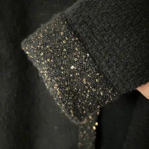 J.Crew Sequin Trim Lady Jacket Cardigan Black Extra Soft Yarn CP346 Size XS thumbnail 5
