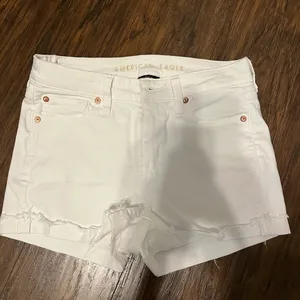 American Eagle White  Jean Shorts thumbnail 1
