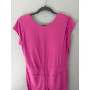 Joy Lab Pink V-Neck Cap Sleeve Flare Leg Activewear Jumpsuit Large thumbnail 10