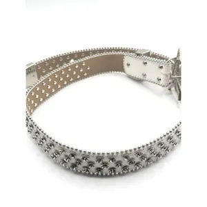 Lukamachain White Diamonds‎ Crocodile Iconic Star Belt UK Small Studded RV $78 thumbnail 3