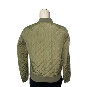NWT Levi's Women's Diamond Quilted Bomber Jacket Olive Tree Small thumbnail 12