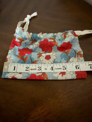 Indian Handmade silk drawstring bag thumbnail 3