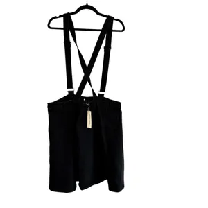 Agnes Orinda Black Denim Suspender Overall Skirt Plus Size 2X New thumbnail 3