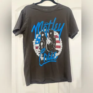 Chaser Black Motley Crue Graphic Tee with Blue and White Accents thumbnail 4