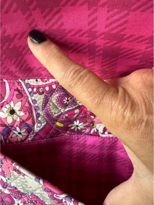 Vera Bradley Quilted Crossbody Bag in Pink Paisley Pattern thumbnail 4