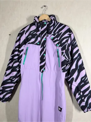 ASOS 4505 Women’s Printed Ski Suit Snowsuit One-Piece in Printer Lilac 12 thumbnail 5