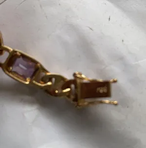 Vintage Gemstone Gold Bracelet thumbnail 3