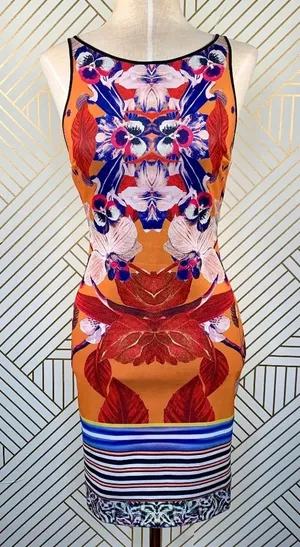 Clover Canyon Prism Orchid Neoprene‎ Dress Orange thumbnail 1