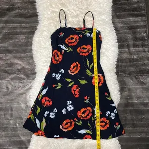 Olivaceous Black Red Floral Mini Dress Grunge Alt Summer Casual thumbnail 8