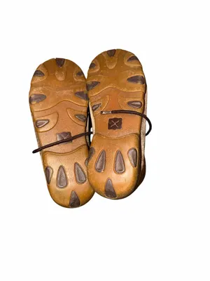 Twisted X Brown Leather Animal Print Moccasin-Style Booties Size 7 M thumbnail 5