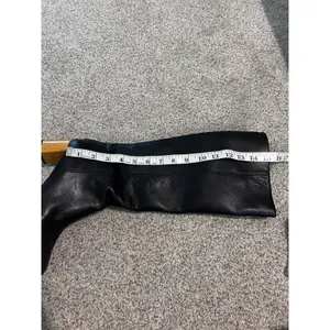 Kate Spade New York Black Leather‎ Knee High Boots Block Heel Zip Back thumbnail 13