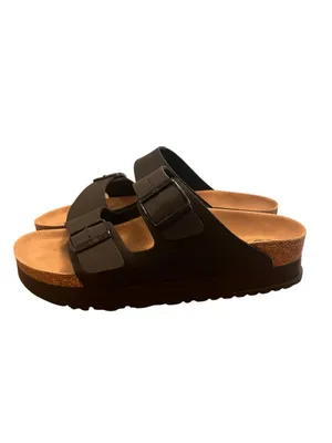 Birkenstock Papillio Black Arizona Flex Double Strap Platform Sandals 11 Narrow thumbnail 4