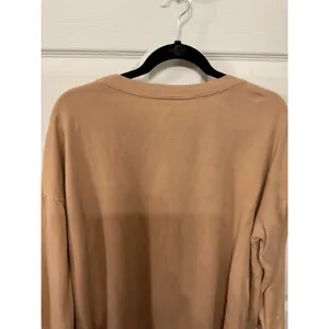 By Together Y Collection Smiley Face Sweatshirt Oversized Fleece Raw Hem, sz S thumbnail 7