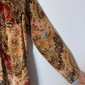 Soft Surroundings Size-S Montaigne Paisley Burnout Velvet‎ Tunic Shirt Blouse thumbnail 8