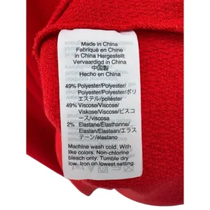 MADEWELL Texture & Thread Red Crinkle Texture Tier Sleeve Baby-Doll‎ Dress Large thumbnail 5