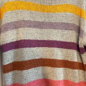 Lou & Grey & LOFT Sweater Womens LARGE Multicolor Chunky Knit Striped Pullover thumbnail 9