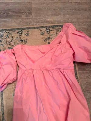 Showpo One Shoulder Puff Sleeve Dress Pink thumbnail 2