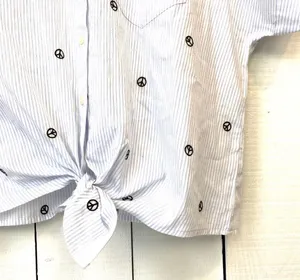 •Madewell embroidered peace sign shirt• thumbnail 1