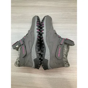 Thermal Fashion Fur Winter Hiking‎ Boots Woman Gray And Pink thumbnail 4