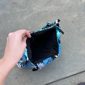 Vera Bradley Triple Zip Hipster Crossbody Bag in the retired Camofloral (blue/black/gray) pattern thumbnail 3