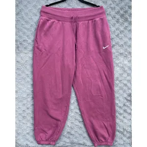 Nike Phoenix Fleece Oversized Baggy Sweatpants Joggers Size L Maroon Purple thumbnail 14