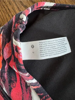 Lululemon Lunar New Year Flow Y Nulu Sport Bra Tiger Tide Smoky Red Mutli 12 L thumbnail 2