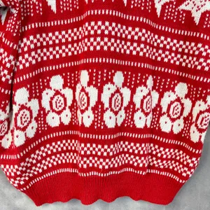 Vintage Fair Isle Sweater Womens M/L Hearts Stars Flowers Indie Nordic Cabin USA thumbnail 10